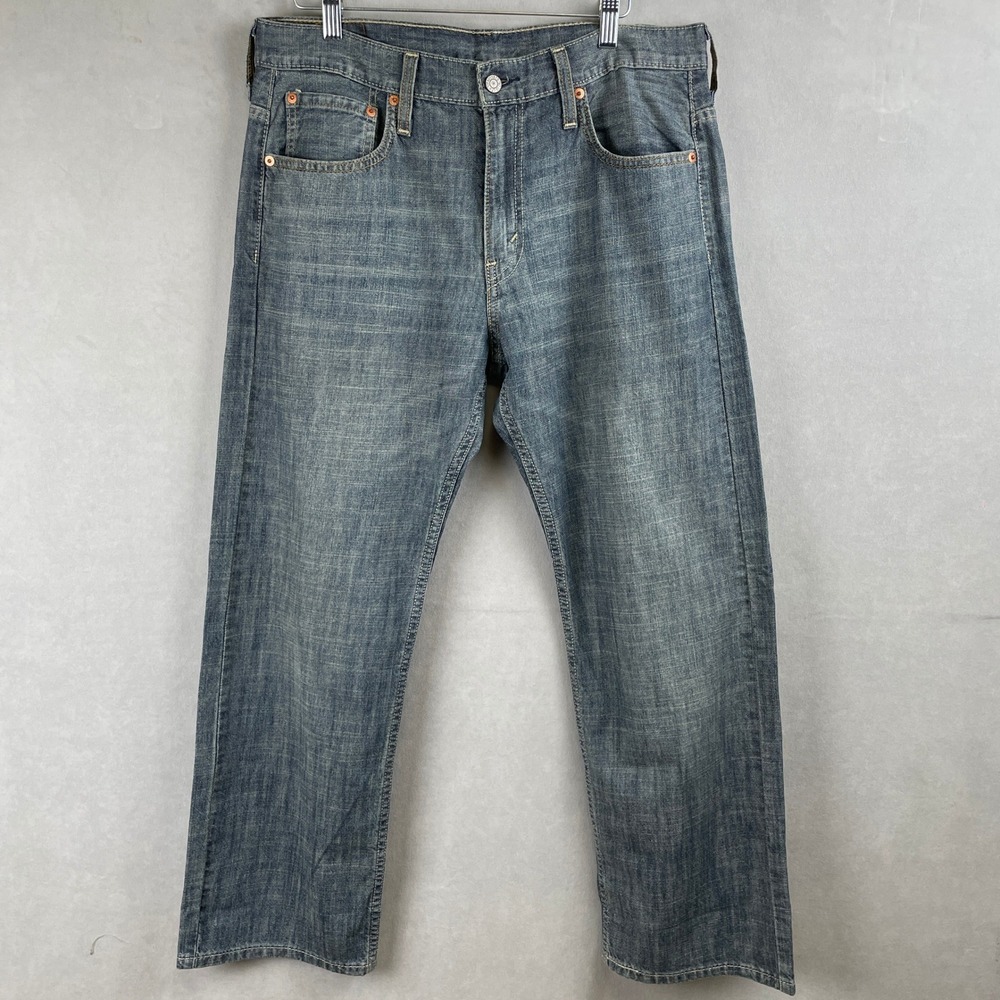Levis 569 Loose Straight Jeans Mens 32x30 (34x29) Med Wash Blue Denim Y2K Skater